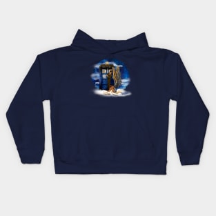 10th Doctor with crying AngeL Kids Hoodie